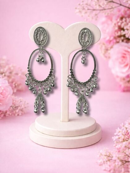 Esyko Long Oxidised Dangler Earrings For Girls