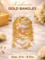 Gold Kashmiri Bangles Set for Women Pack of 8 | Alloy Gold Plated Bangle Set Gold Kashmiri Bangles Set for Women (Pack of 8) Alloy Gold Plated Ghungroo Design Bangles Set