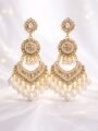 Gold Plated Chandbali Earrings for Women | Traditional Wedding Jhumki