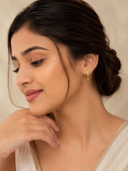 Gold Plated Earrings for Women | Daily Wear Anti Tarnish Drop Earrings