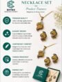 Esyko Latest Gold Plated Necklace Set for Women with Earrings