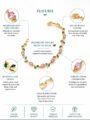 Pink Tulip Bracelet for Women – Korean Trendy Gold Plated Anti Tarnish Bracelet Tulip Bracelet for Women Korean Style | Gold Plated Crystal Floral Bracelet | Adjustable Anti Tarnish Hand Bracelet for Women & Girls Daily Wear