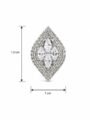Silver Plated Crystal Stone Stud Earrings – Stylish Daily Wear Earrings
