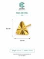 Gold Plated Stud Earrings for Women | Small Daily Wear Earrings | Triangle Shape Designer Earrings for Girls | 1 Pair