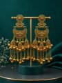 Antique Gold Kashmiri Chandbali Earrings for Women | Long Ghungroo Kashmiri Earrings Esyko Antique Gold Kashmiri Chandbali Earrings for Women | Long Chain Ghungroo Kashmiri Earrings