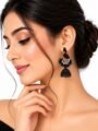 Black Peacock Dangler Jhumka Earrings for Women | Oxidised Peacock Jhumki Black Peacock Dangler Jhumka Earrings for Women | Oxidised Peacock Jhumki