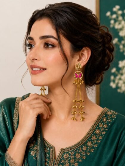 Shop stylish Butterfly Design Kashmiri Earrings by Esyko