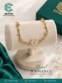 Gold Plated Floral Bracelet for Women | Crystal Flower Bracelet