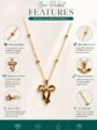 Gold Plated Korean Bow Pendant Necklace for Women Gold Plated Bow Pendant Necklace for Women | Korean Golden Bow Chain Necklace | Cute Ribbon Pendant for Girls