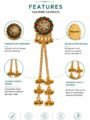 Shop Esyko Long Tassel Kashmiri Earrings for Women with elegant multicolor stones
