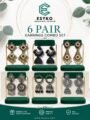 6 Pair Peacock Oxidised Jhumka Earrings Combo