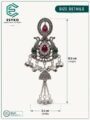 Silver Oxidised Kashmiri Earrings for Women Silver Oxidised Traditional Kashmiri Earrings with Multicolor Stones & Ghungroo Tassel Drop Design
