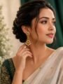 Esyko Women Antique Dangler Jhumka Earrings with Pearl & Stone Detailing