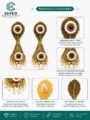 Esyko Women Antique Dangler Jhumka Earrings with Pearl & Stone Detailing