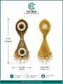 Esyko Women Antique Dangler Jhumka Earrings with Pearl & Stone Detailing