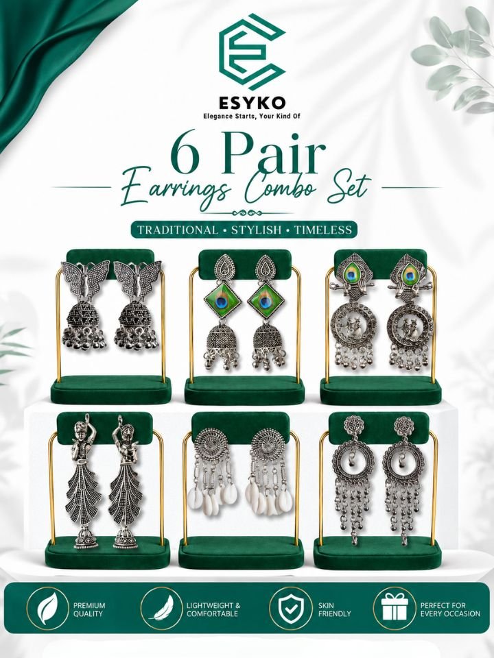 Earrings Combo for Women 6 Pair