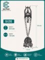 Trishul Earring Oxidised Silver Long Chain Temple Jhumka Earrings Trishul Oxidised Silver Long Chain Temple Jhumka Earrings