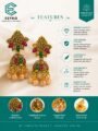 Esyko Floral Kundan Jhumka Earrings for Women | Gold Plated Ethnic Traditional Pearl Drop Jhumka Earrings | Festive Wedding Jewellery