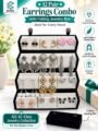 12 Pair Earrings Combo with Folding Jewelry Box for Women