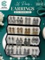 16 Pair Oxidised Earrings Combo Set for Women with Gift Box