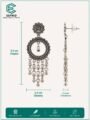 Oxidised Silver Boho Circular Dangle Earrings for Women